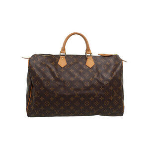 Louis Vuitton Monogram Leather Brown Speedy Boston Bag